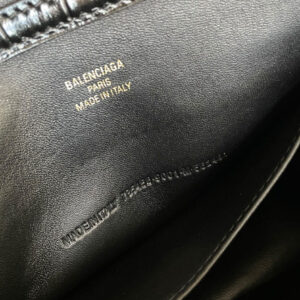 Balenciaga Rodeo Mini Handbag Crocodile Embossed Black